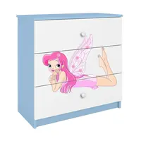 Detská komoda  Babydreams modrá – Víla 2