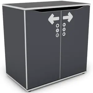 Komoda Matrix 75 2D grafit/biela