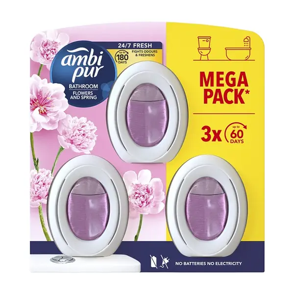 AMBI PUR Bathroom Osvěžovač vzduchu Flower & Spring 3 x 8 ml