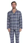 Pánské flanelové pyžamo PAULO XL Tmavě modrá