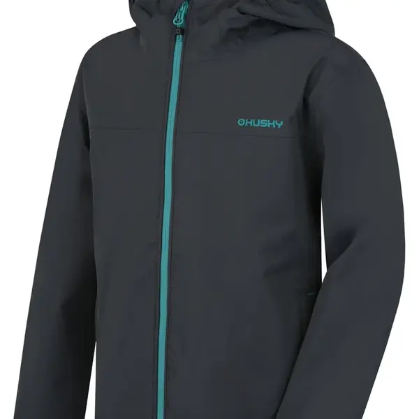 Husky Zunat K 134-140, dk. grey Dětská outdoorová bunda