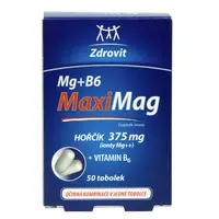 MaxiMag Hořčík 375 mg + B6 50 tobolek