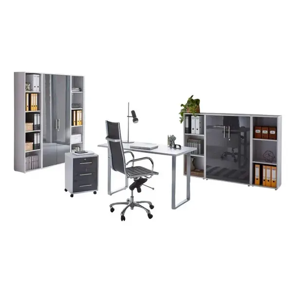 MID.YOU KANCELÁŘ, šedá, vysoce lesklá antracitová