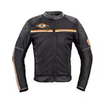 Letní moto bunda W-TEC 2Stripe černo-béžovo-oranžová XL