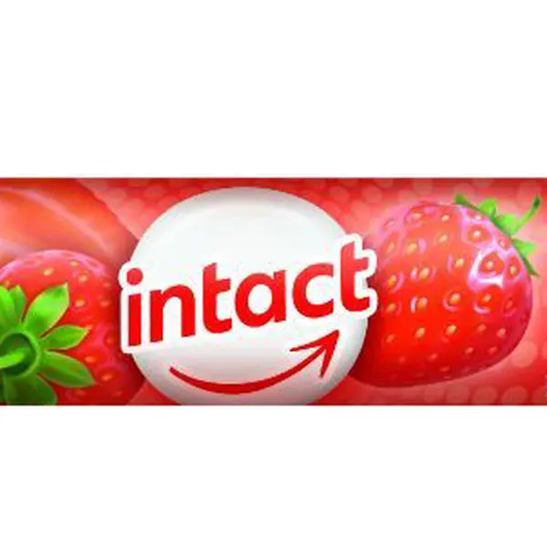 Intact Hroznový cukr s vitaminem C jahoda rolička 40 g