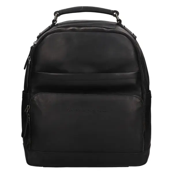 Kožený business batoh na notebook The Chesterfield Brand Austin - černá