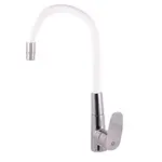 RAV SLEZÁK Amur drezová batéria so silikónovým ramienkom biela / chróm am719.5/10b AM719.510B