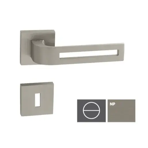 Kľučka Naturel Cinto 2, nikel perla, WC rozety CINTO2HRNPWC