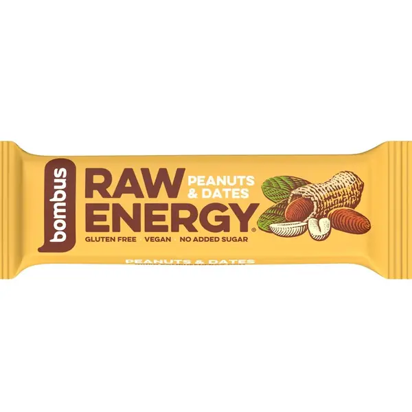 Bombus Raw Energy Tyčinka Peanuts + dates 50 g