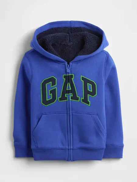 GAP Baby zateplená mikina Logo Sherpa - Kluci