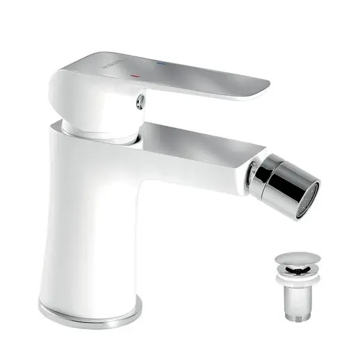 Novaservis Nobless Tina bidetová batéria s clic-clacom biela / chróm 38011,1 38011.1