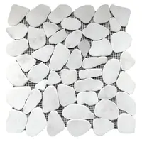 Kamenná mozaika Premium Mosaic Stone bílá 31x31 cm mat STMOSWHW