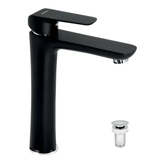 Novaservis Nobles Tina vysoká umývadlová batéria s výpusťou čierna 38503,5 38503.5