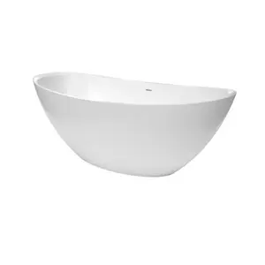 Voľne stojaca vaňa SAT Paula 167x81,8 cm liaty mramor ľavá aj pravá SATPA1670