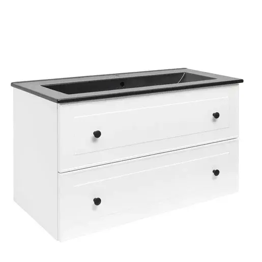 Kúpeľňová skrinka s umývadlom Naturel Forli 100x53x46 cm biela lesk FORLI100BIUC