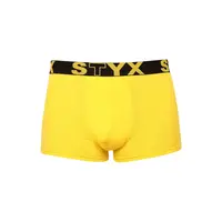 Styx Pánské boxerky sportovní guma žluté (G1068) XL