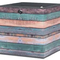 Úložný box Wood 1, motiv barevných prken