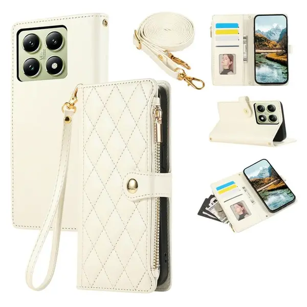 Glamour pouzdro, Xiaomi Redmi Note 14 5G, bílé