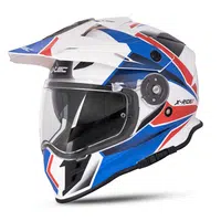 Moto přilba W-TEC Valso Graphic bílo-červeno-modrá XXL (63-64)