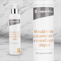 Masážní olej inSPORTline s vitamínem E a mandlovým olejem 200 ml