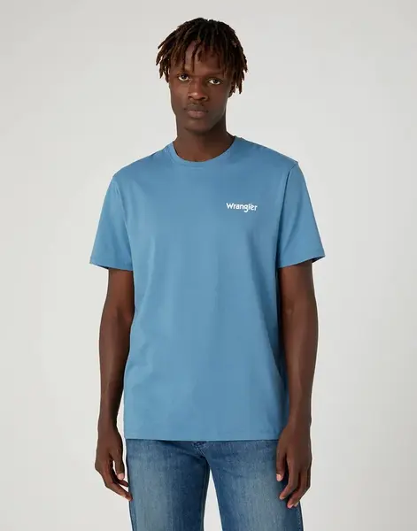 Dvojbalení pánského trička WRANGLER W7BZFQ84Z SIGN OFF TEE CAPTAINS BLUE Velikost: S