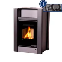 Kachle s výmenníkom AQUAFLAM VARIO LEND 11/7kW sivá, elektronická regulácia FLHSF34-077