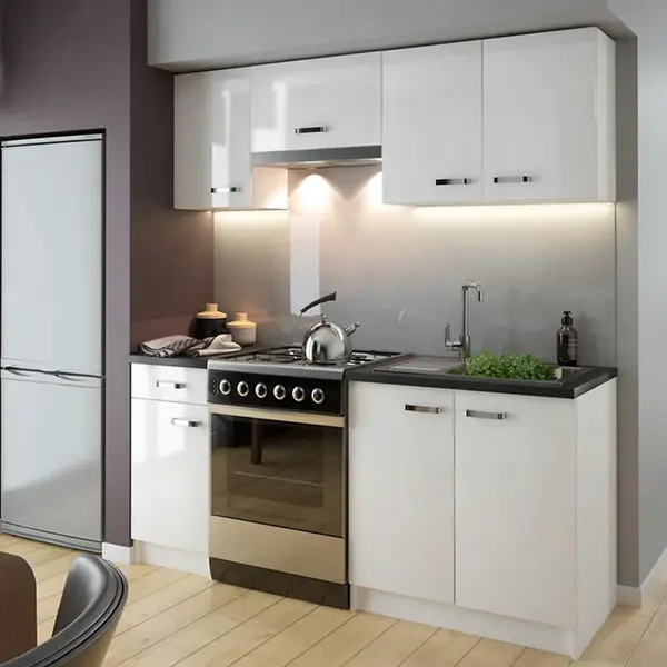 Kuchyňská linka Arosa 180  bílá lesklá