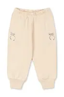 Dětské bavlněné tepláky Konges Sløjd LOUPY LOU SWEAT PANTS OCS béžová barva, KS104349