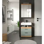 MID.YOU KOUPELNA šalvějově zelená, dub artisan