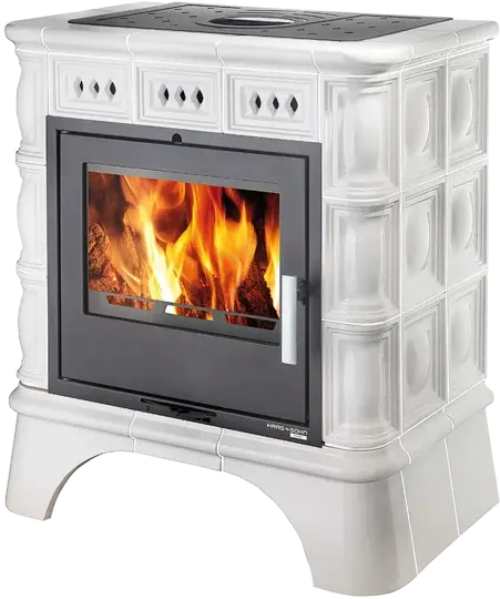 Kachlová kamna s výměníkem MATERA, slonová kost HS0435215010000