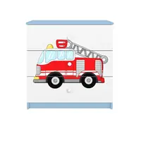 Dětská komoda Babydreams modrá - Hasičské auto