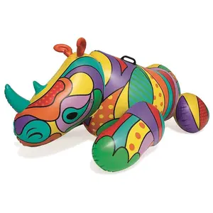 Barevný nafukovací jednorožec 201cmx102cm 41116