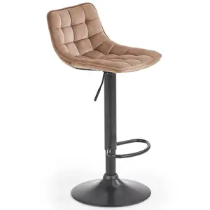 Barová židle H95 hořčice/černá