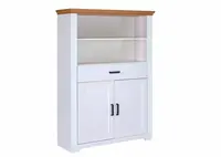 Kombinovaná komoda z masivu malcolm - bílá/dub