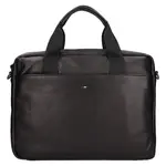 Pánská kožená taška na notebook Bugatti Nicols - černá