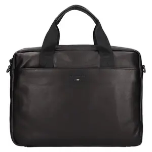 Pánská kožená taška na notebook Bugatti Nicols - černá