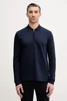 Bavlněné tričko s dlouhým rukávem BOSS H-Peduzzi 06 tmavomodrá barva, 50549583