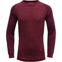 Devold DUO ACTIVE MERINO SHIRT JR Detské termo tričko, vínová, veľkosť 10Y