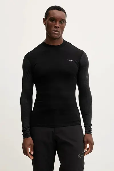 Funkční tričko s dlouhým rukávem s příměsí vlny Viking Novena černá barva, 500/27/9480