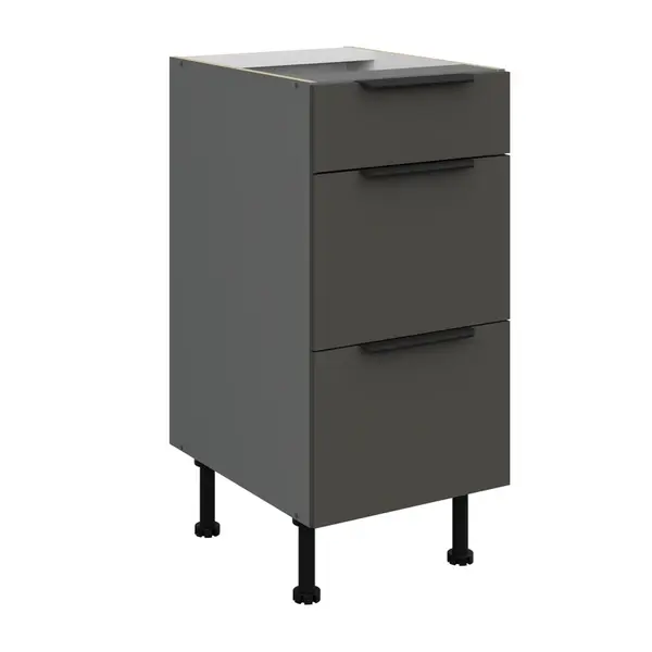 Spodní skříňka Aria ANT 40 D 3S BB - Premium Box Barva korpusu: Antracit, Barva dvířek: GR - Graphite AFM