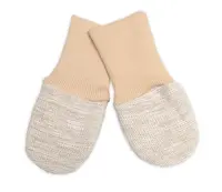 Baby Nellys Pletené  kojenecké rukavičky vel. 56/68 - 1 pár, béžový melírek