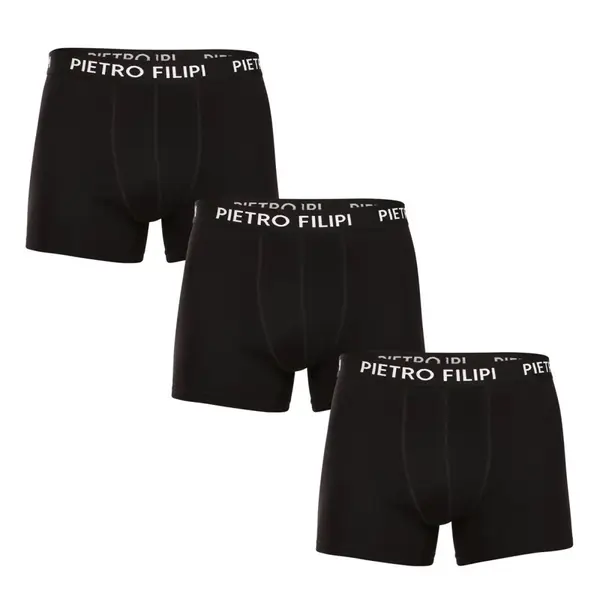 Pietro Filipi 3PACK pánské boxerky černé (3BCL002) M