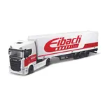 Bburago 1:43 Nákladní auto s přívěsem - Scania 770 S - Bílý přívěs Eibach