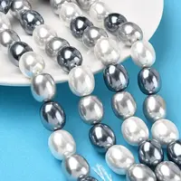 Electroplated Shell Pearl Beads Strands