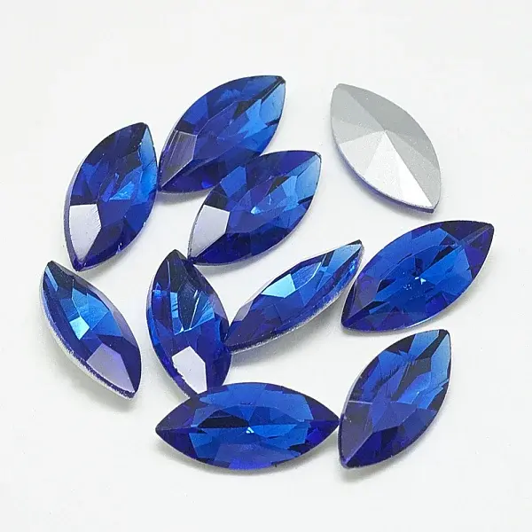 Pointed Back Glass Rhinestone Cabochons
