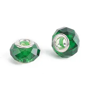 Faceted Glass European Beads