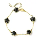 Glass Flower Link Bracelets
