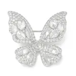 Butterfly Brass Cubic Zirconia Brooches