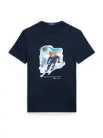 Polo Ralph Lauren Tričko  modrá / námornícka modrá / hnedá / biela