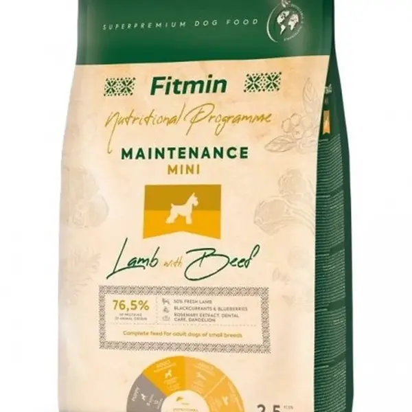 Fitmin Mini Maintenance Lamb with Beef granule pro malé psy 2,5 kg